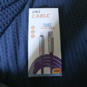 2-in-2 240w Fast Data Cable New